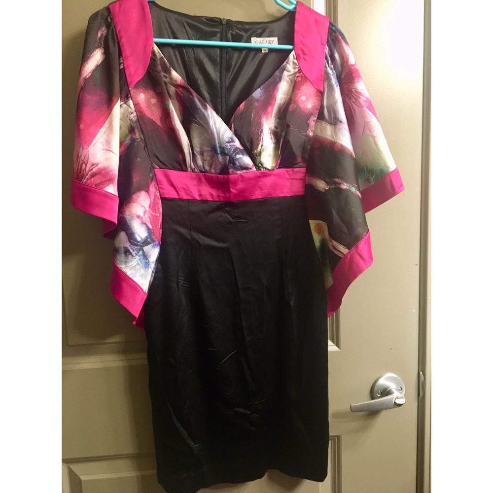 Black and pink dress